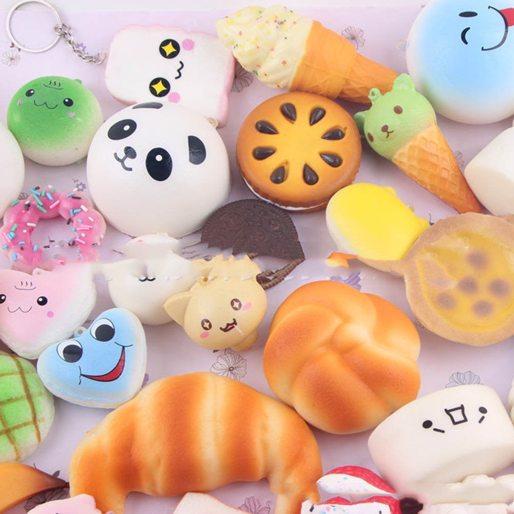 Toy Squishy Bread Cake Strawberry Panda Random Style - SensoryFun.com