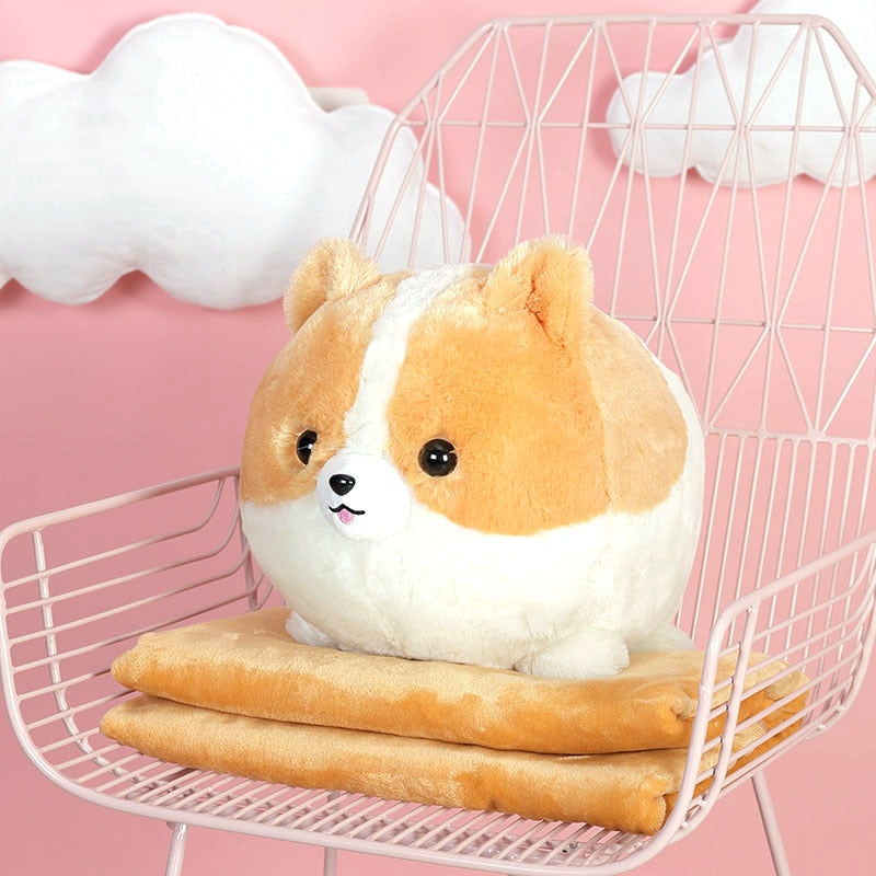 PlushyPillow Pomeranian Dog Plush Toy - SensoryFun.com