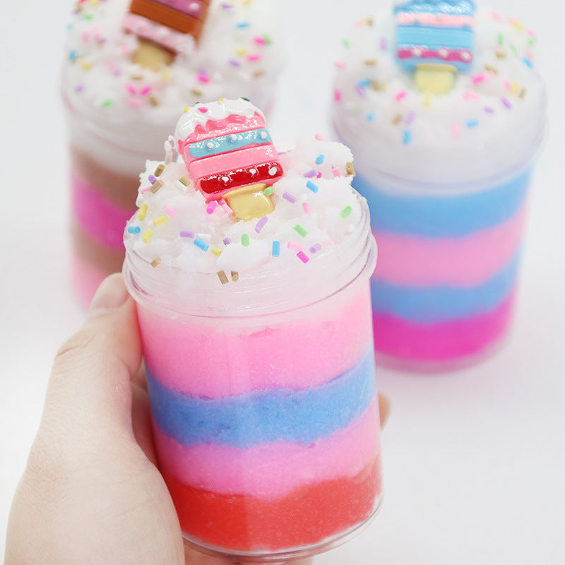 Ice Cream Multicolour Slime Cup - SensoryFun.com