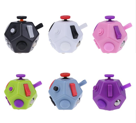 12-face Fidget Cube Relieves Stress and Anxiety - SensoryFun.com