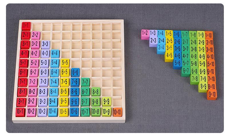 Wooden Montessori Multiplication Table - SensoryFun.com