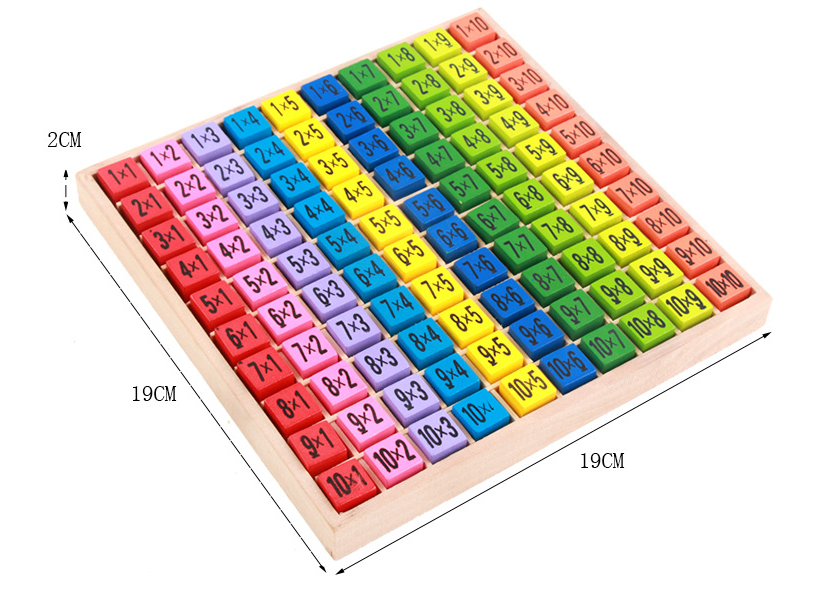 Wooden Montessori Multiplication Table - SensoryFun.com