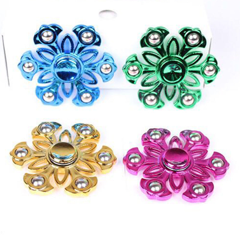 Electroplated Steel Ball Fidget Spinner - SensoryFun.com