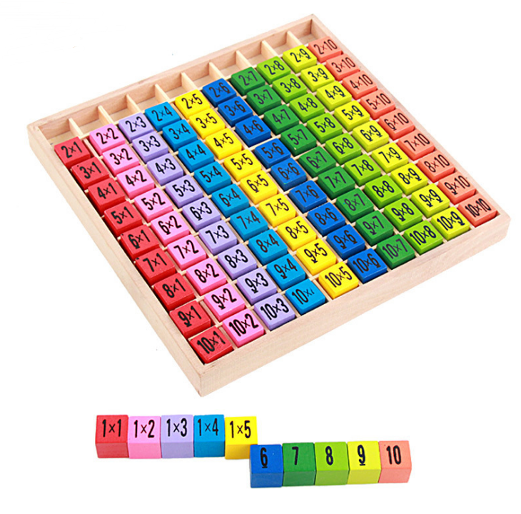 Wooden Montessori Multiplication Table - SensoryFun.com