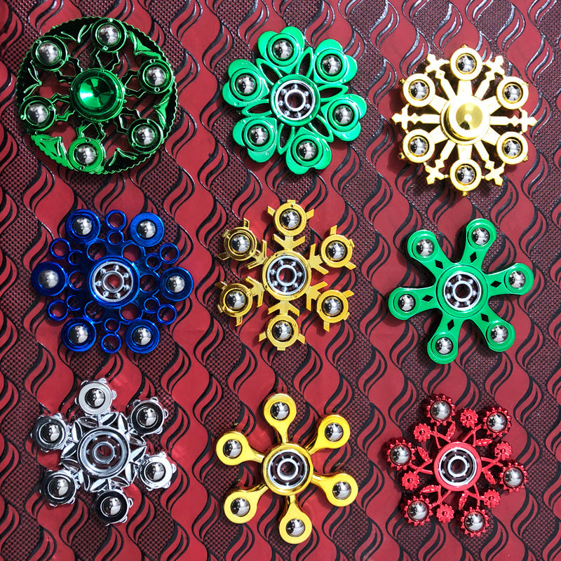 Electroplated Steel Ball Fidget Spinner - SensoryFun.com