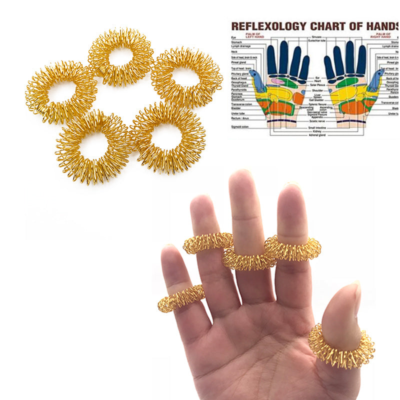 5 pcs Acupuncture Finger Massage Rings - SensoryFun.com