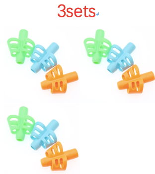Two-Finger Grip Silicone Pen Handwriting Aid 3pcs - SensoryFun.com