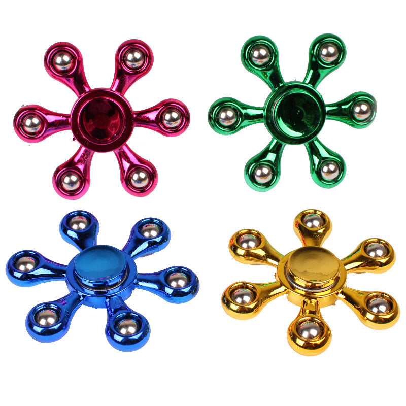 Electroplated Steel Ball Fidget Spinner - SensoryFun.com
