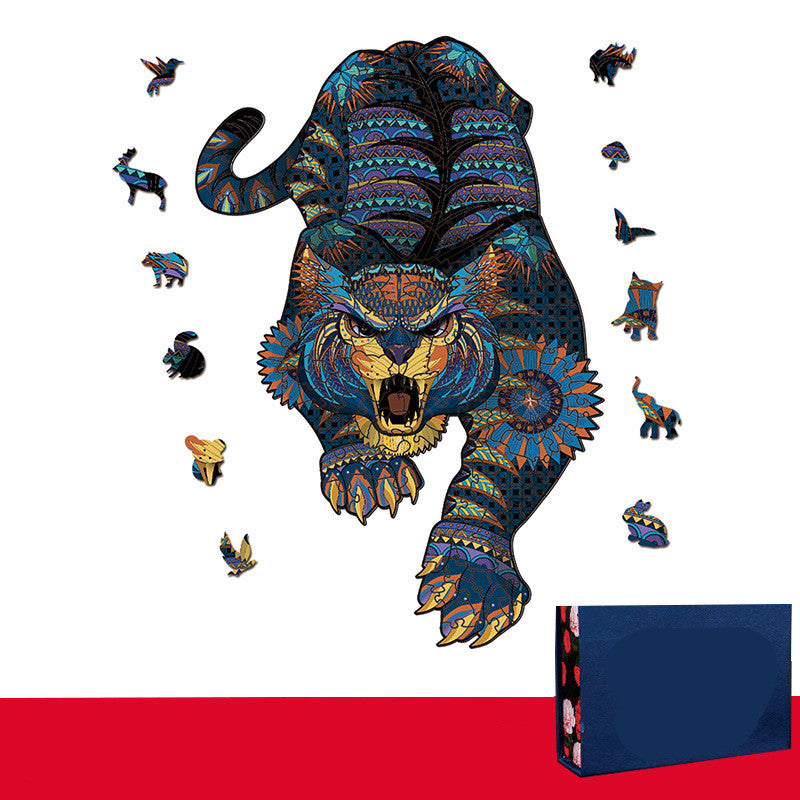 Wooden Three-dimensional Animal Jigsaw Puzzle - SensoryFun.com