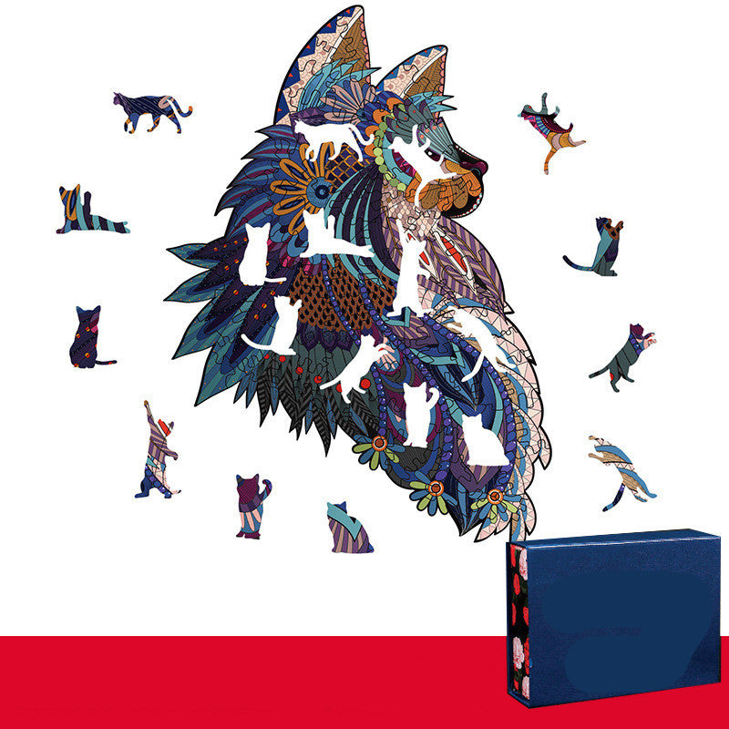 Wooden Three-dimensional Animal Jigsaw Puzzle - SensoryFun.com