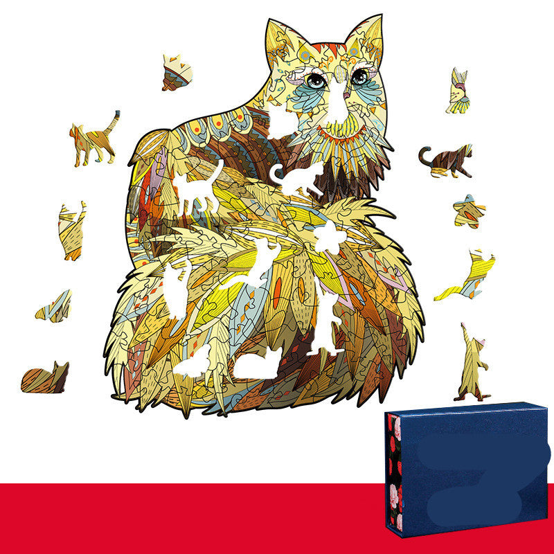 Wooden Three-dimensional Animal Jigsaw Puzzle - SensoryFun.com