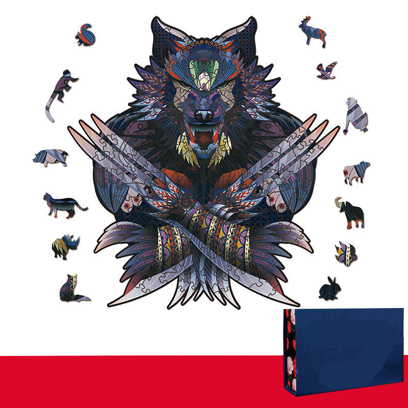 Wooden Three-dimensional Animal Jigsaw Puzzle - SensoryFun.com