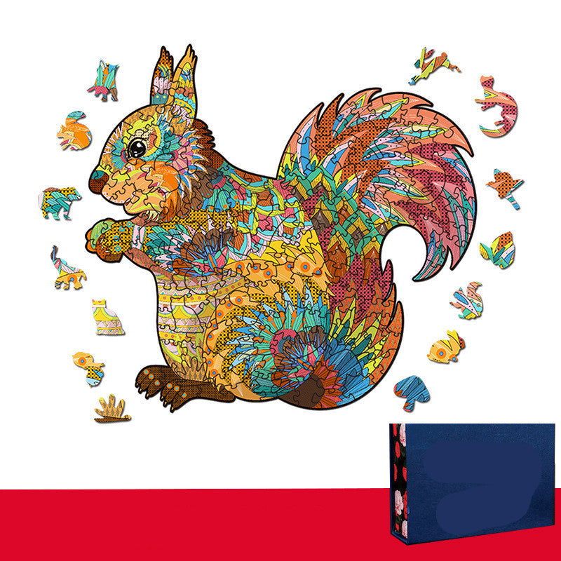 Wooden Three-dimensional Animal Jigsaw Puzzle - SensoryFun.com