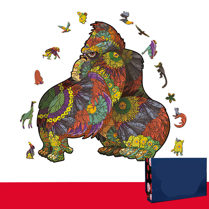 Wooden Three-dimensional Animal Jigsaw Puzzle - SensoryFun.com