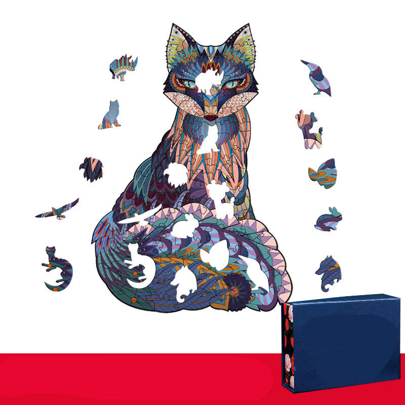 Wooden Three-dimensional Animal Jigsaw Puzzle - SensoryFun.com
