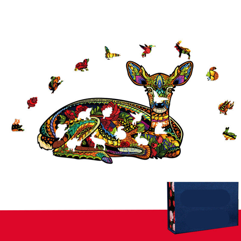 Wooden Three-dimensional Animal Jigsaw Puzzle - SensoryFun.com