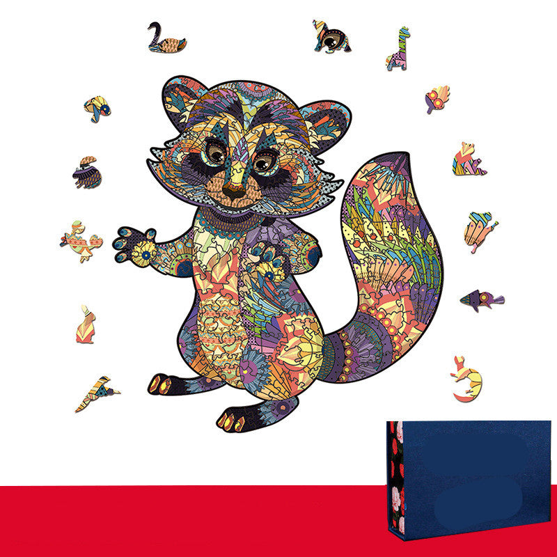 Wooden Three-dimensional Animal Jigsaw Puzzle - SensoryFun.com