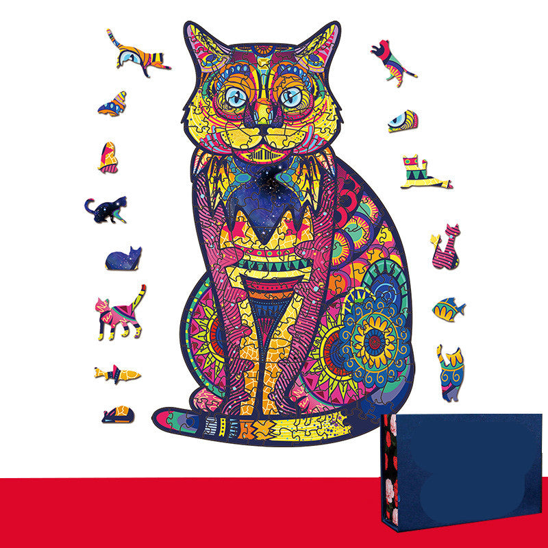 Wooden Three-dimensional Animal Jigsaw Puzzle - SensoryFun.com