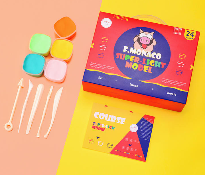 24 Color Ultra Light Clay Non Stick Children's Clay - SensoryFun.com