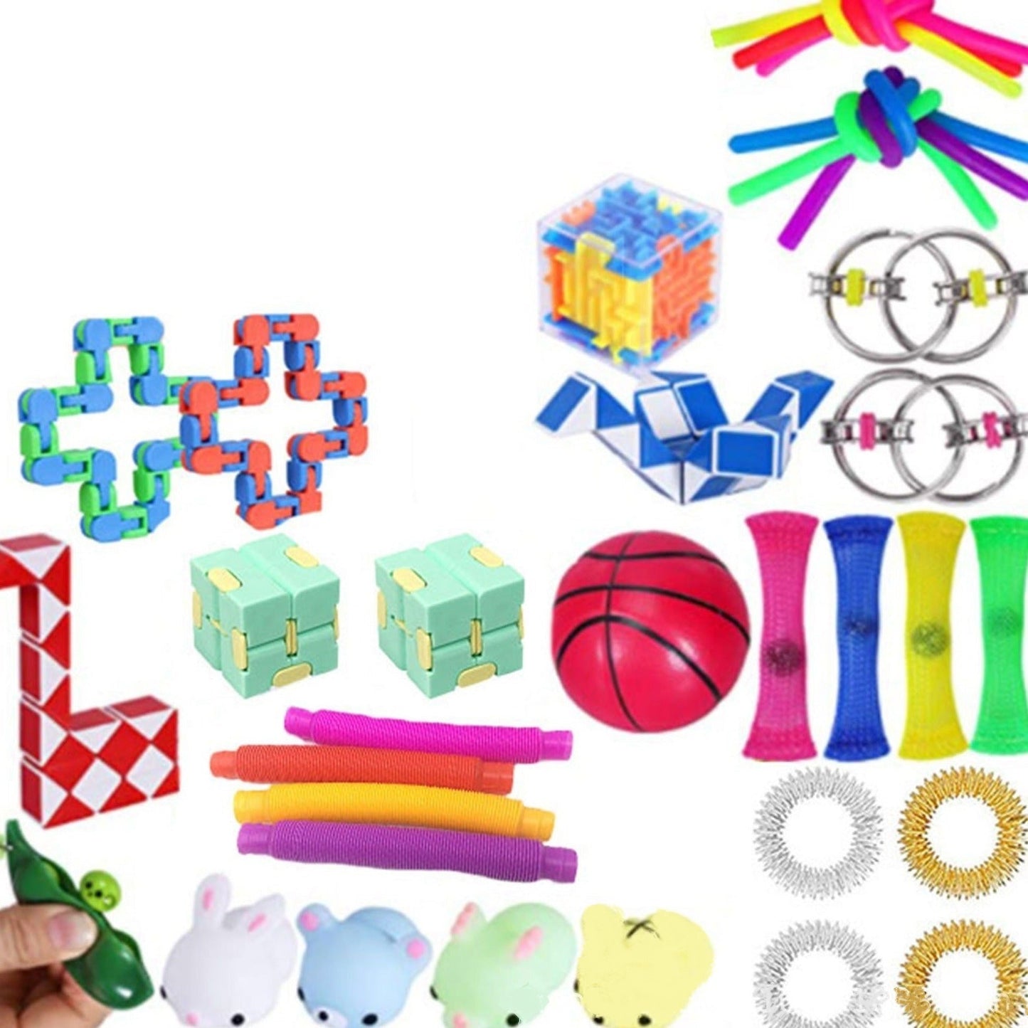 Pop It Fidget Set Assorted Fidgets Value Pack - SensoryFun.com