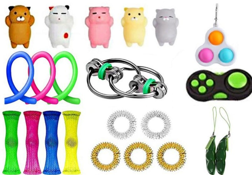 Pop It Fidget Set Assorted Fidgets Value Pack - SensoryFun.com