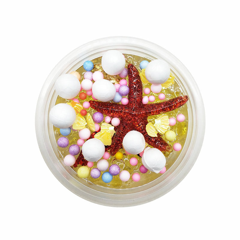 Starfish Mermaid Flat Bead Crystal Slime - SensoryFun.com