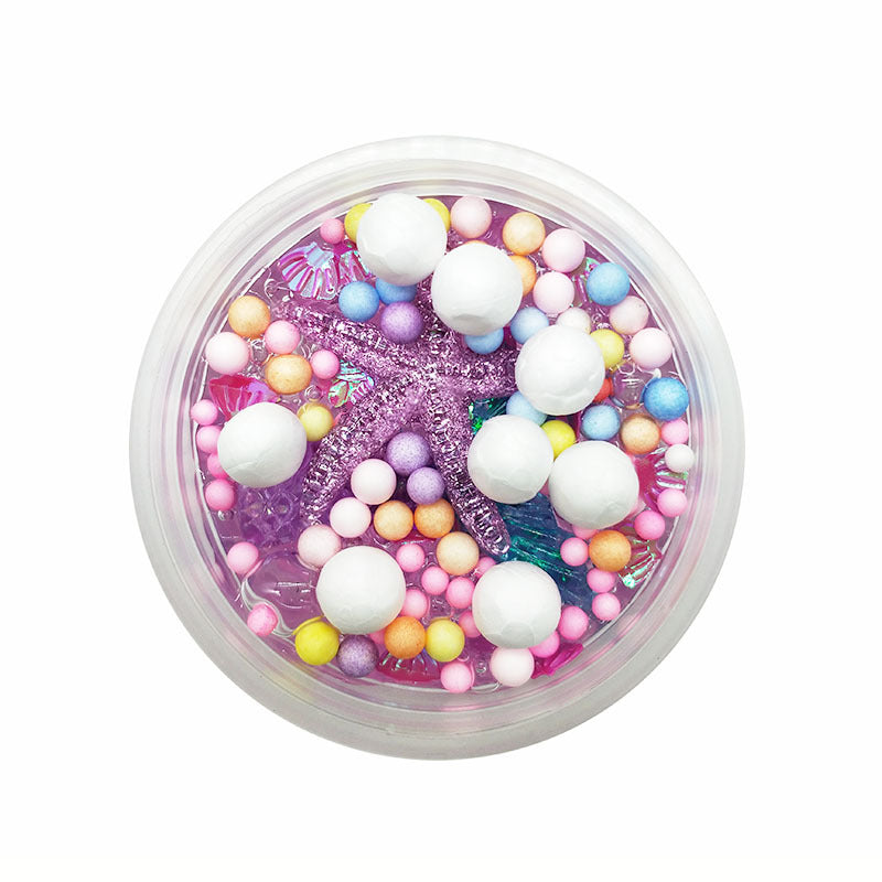 Starfish Mermaid Flat Bead Crystal Slime - SensoryFun.com