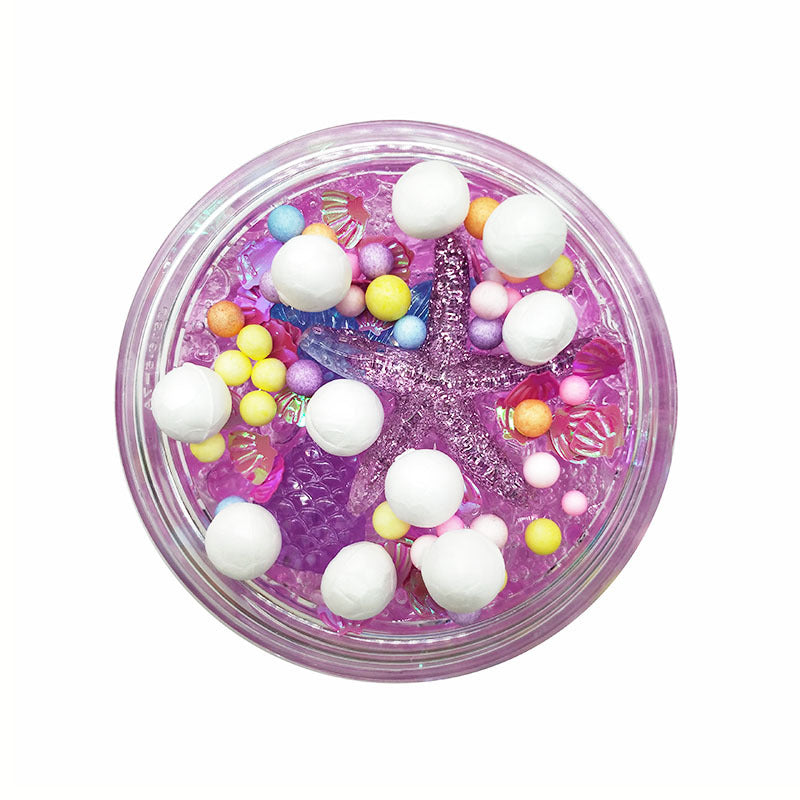 Starfish Mermaid Flat Bead Crystal Slime - SensoryFun.com