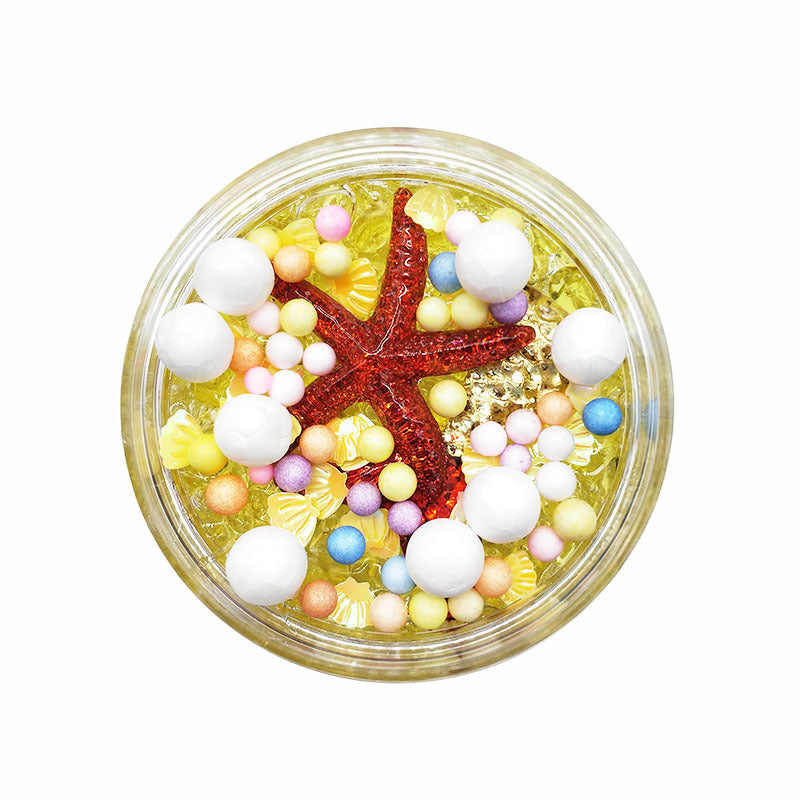 Starfish Mermaid Flat Bead Crystal Slime - SensoryFun.com