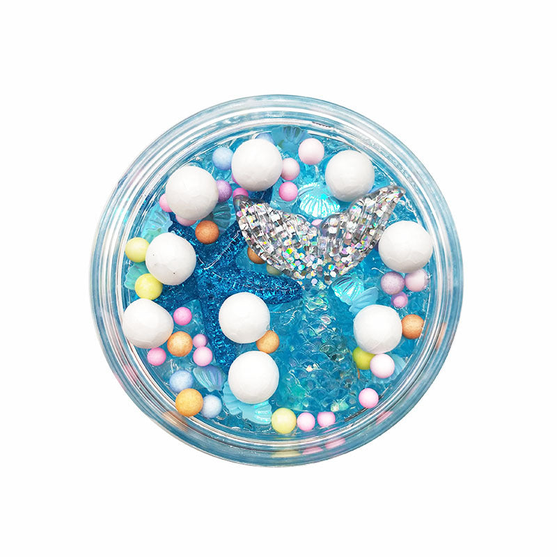 Starfish Mermaid Flat Bead Crystal Slime - SensoryFun.com
