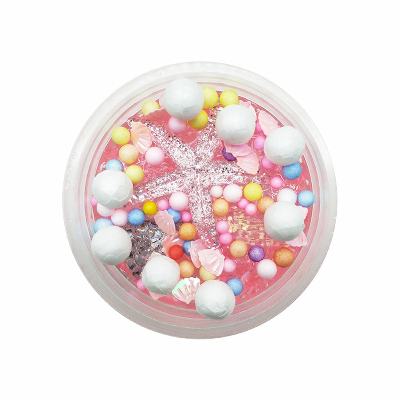 Starfish Mermaid Flat Bead Crystal Slime - SensoryFun.com