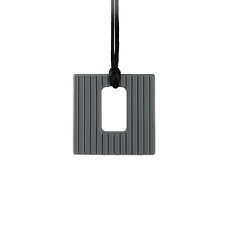 Silicone Square Textured Chew Necklace - SensoryFun.com