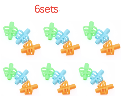 Two-Finger Grip Silicone Pen Handwriting Aid 3pcs - SensoryFun.com