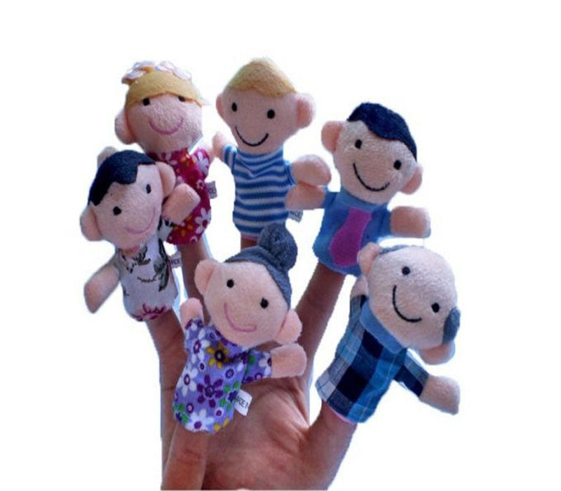 One family Finger Puppets Plush Toys - SensoryFun.com