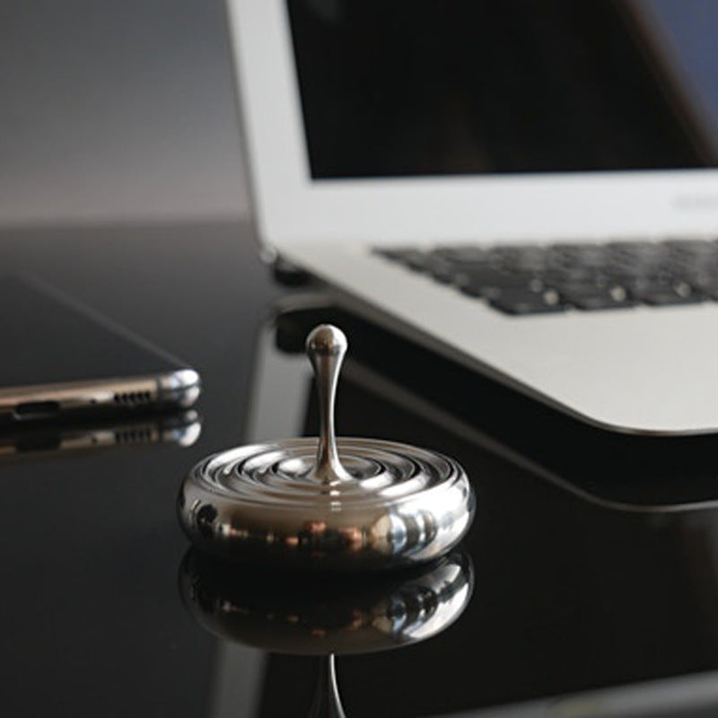 Water Drop Stainless Steel Desk Top Fidget Spinner - SensoryFun.com