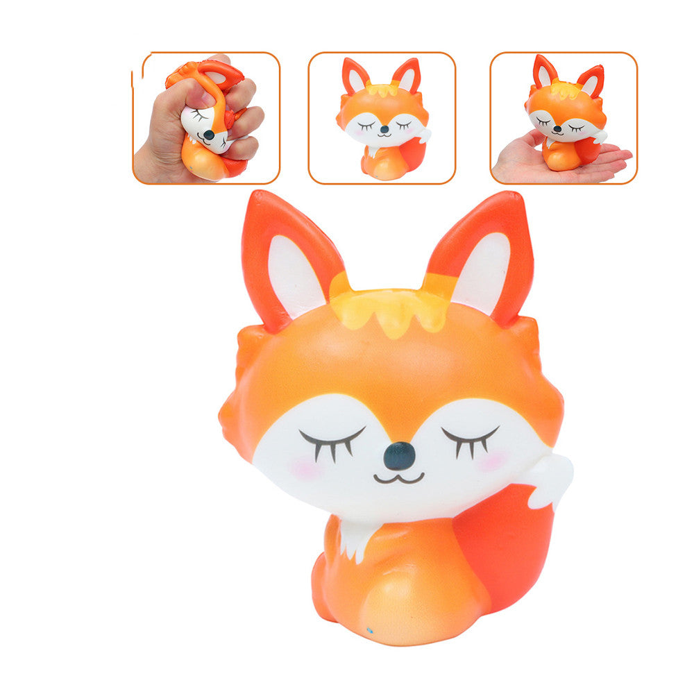 Squishy Cartoon Fox  Slow Rebound Toy - SensoryFun.com