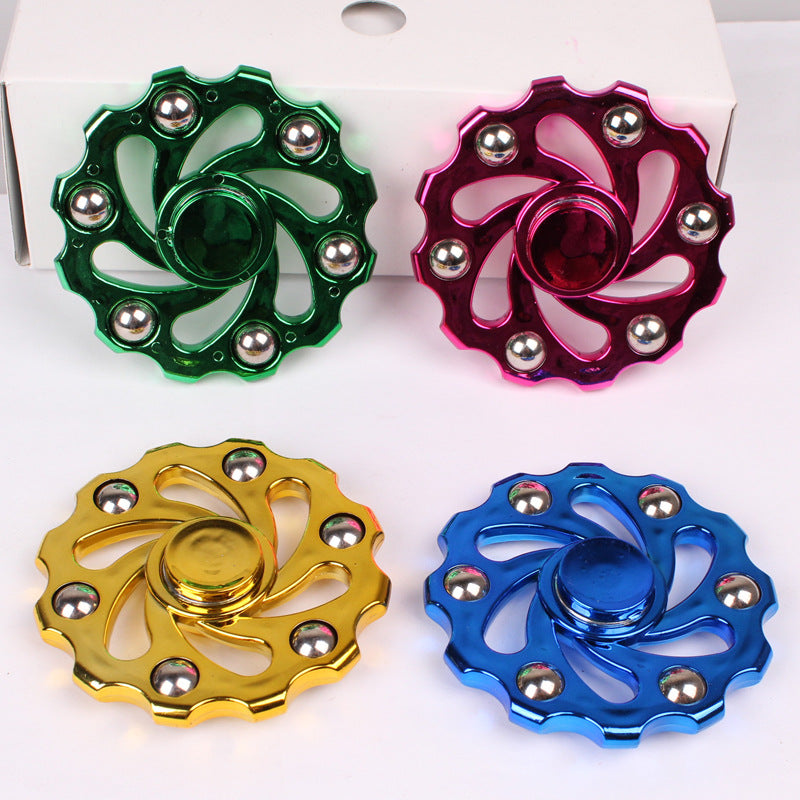 Electroplated Steel Ball Fidget Spinner - SensoryFun.com