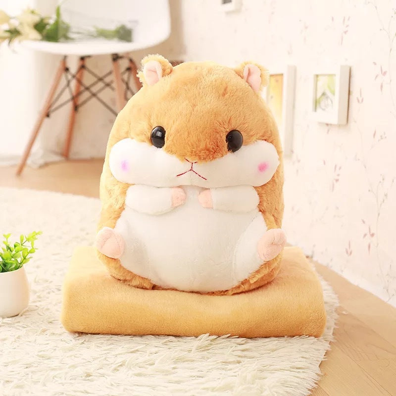 PlushyPillow Hamster Plush With blanket - SensoryFun.com