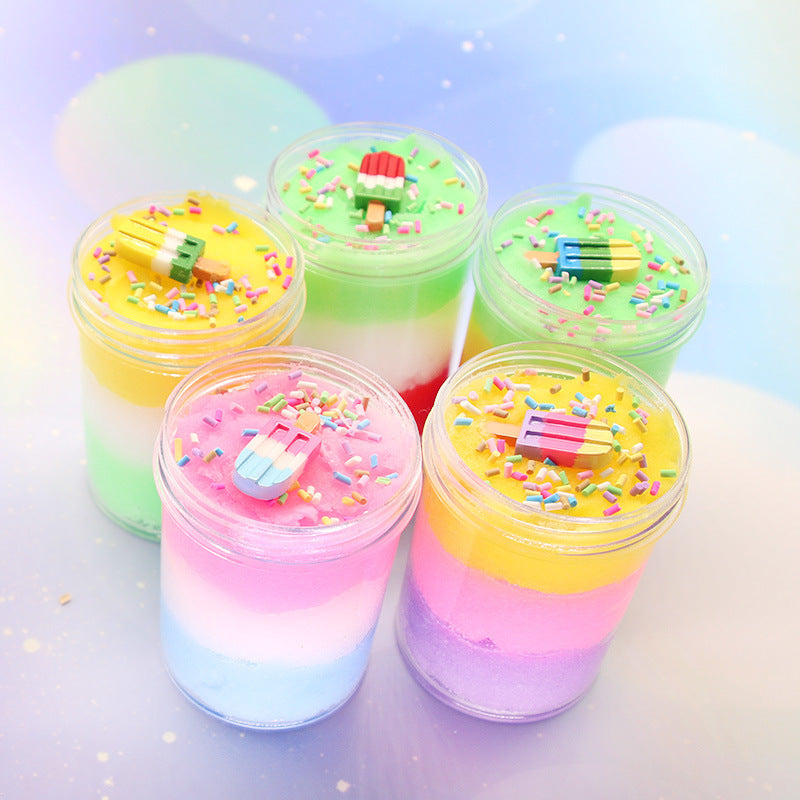 Ice Cream Multicolour Slime Cup - SensoryFun.com