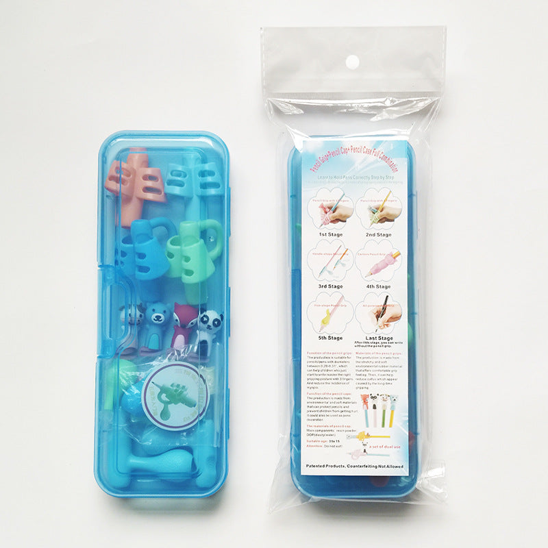 Two-Finger Grip Silicone Pen Handwriting Aid 3pcs - SensoryFun.com
