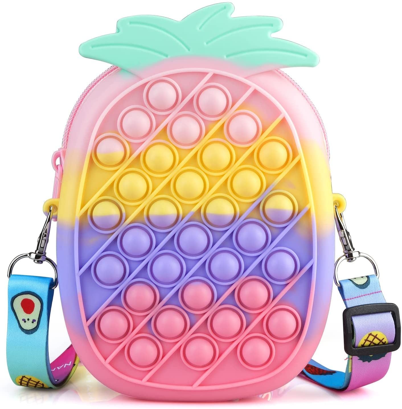 Pineapple Crossbody Popem Pop It Bag Sensory Toy