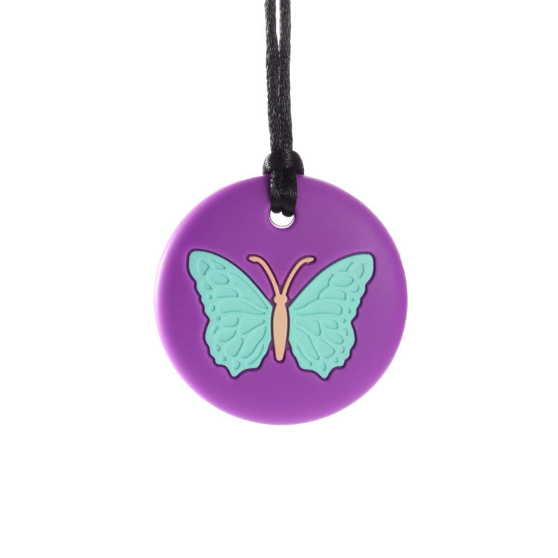 Silicone Butterfly Chewing Necklace - SensoryFun.com