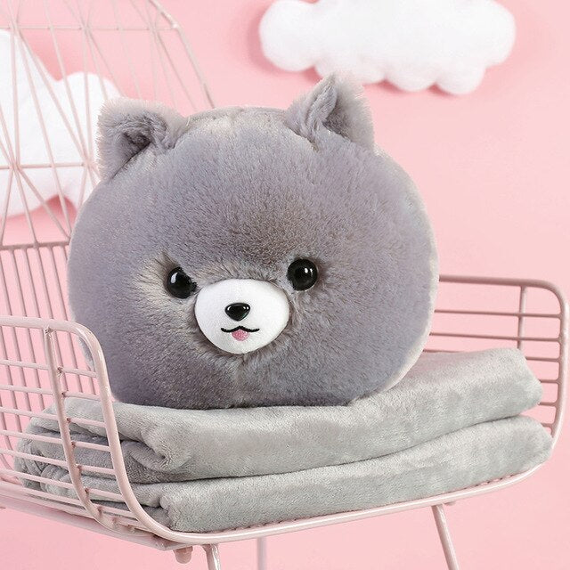 PlushyPillow Pomeranian Dog Plush Toy - SensoryFun.com