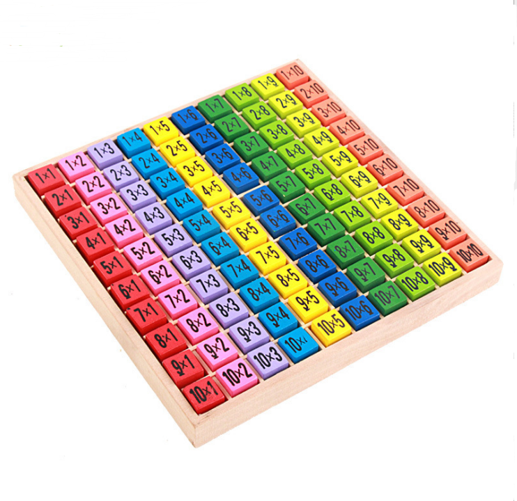 Wooden Montessori Multiplication Table - SensoryFun.com