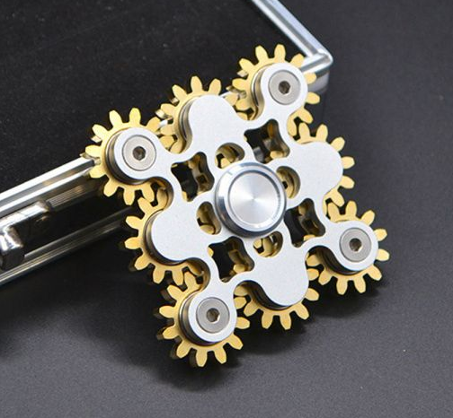 Multi Gear Metal Fidget Spinner - SensoryFun.com