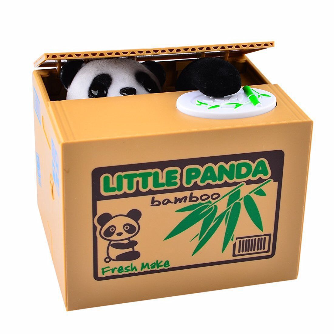 Creative Piggy Bank Stealing Money Panda or Stealing Money Cat - SensoryFun.com