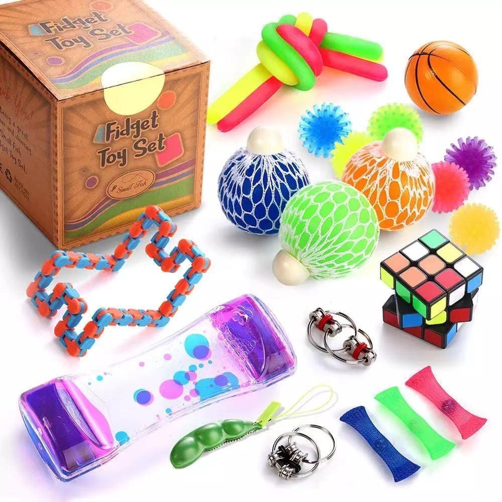 Pop It Fidget Set with Box - SensoryFun.com