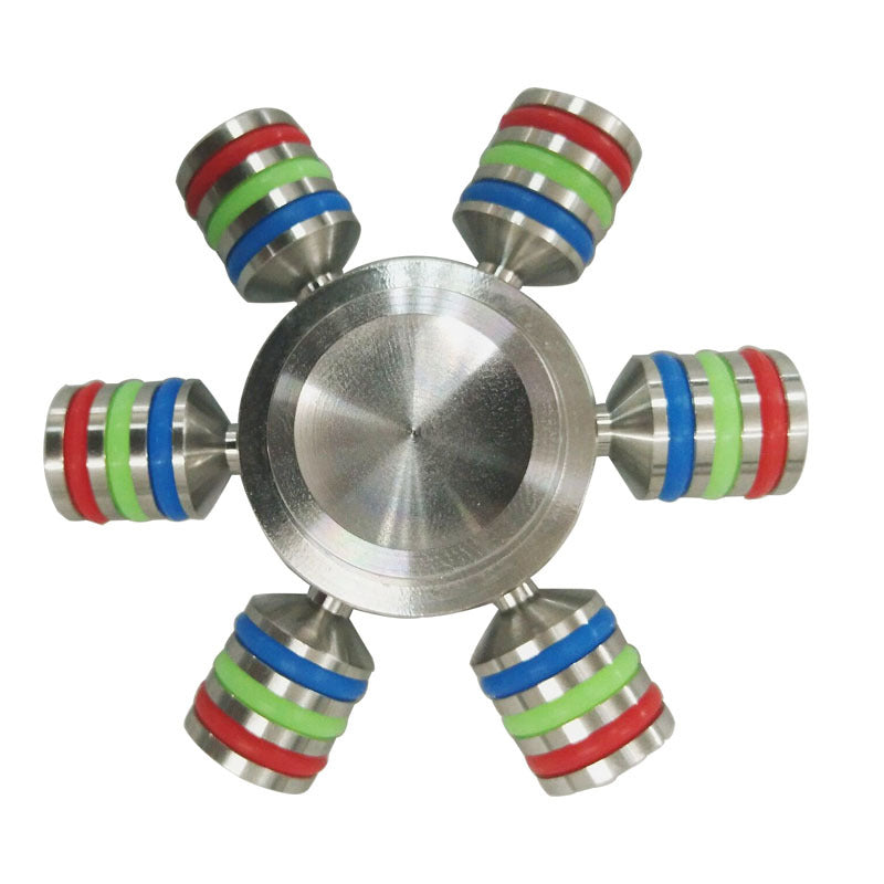 Six Head Fidget Metal Spinner