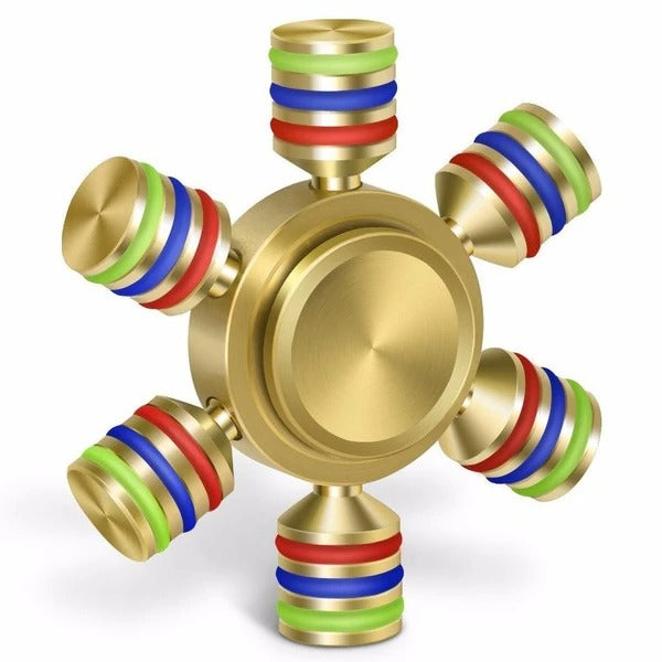 Six Head Fidget Metal Spinner