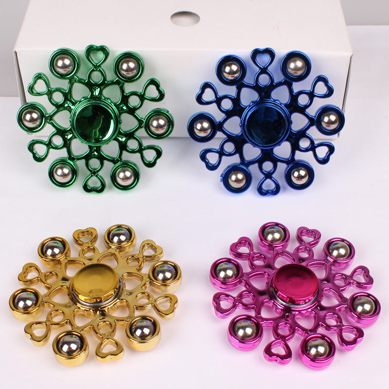 Electroplated Steel Ball Fidget Spinner - SensoryFun.com